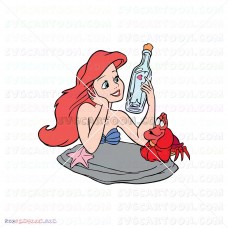 Sebastian the Crab and Ariel The Little Mermaid 013 svg dxf eps pdf png