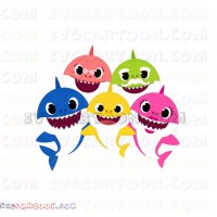 Download Sister Baby Shark With Bubbles Shark Family 2 Svg Dxf Eps Pdf Png