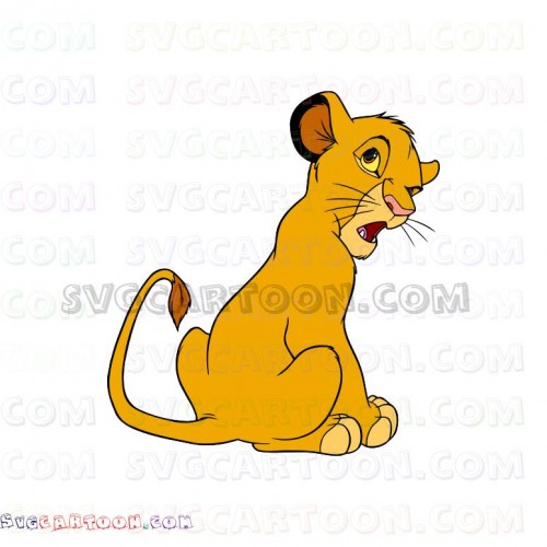 Simba The Lion King 6 svg dxf eps pdf png