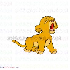 Simba baby The Lion King 3 svg dxf eps pdf png