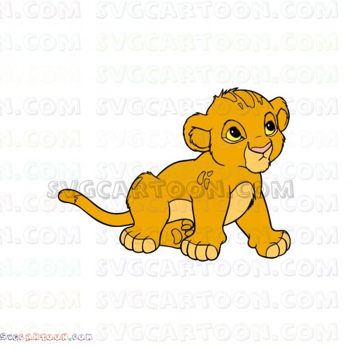 Download Simba baby The Lion King svg dxf eps pdf png