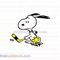 Snoopy Ice hockey svg dxf eps pdf png