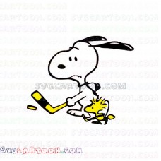 Snoopy Ice hockey svg dxf eps pdf png