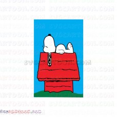 Snoopy sleeping on home svg dxf eps pdf png