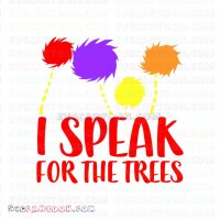 Speak For The Trees 2 Dr Seuss The Cat in the Hat svg dxf eps pdf png