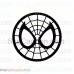 Spider Man Face Circle Silhouette svg dxf eps pdf png