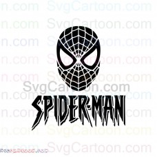 Spider Man Logo and Face Silhouette svg dxf eps pdf png