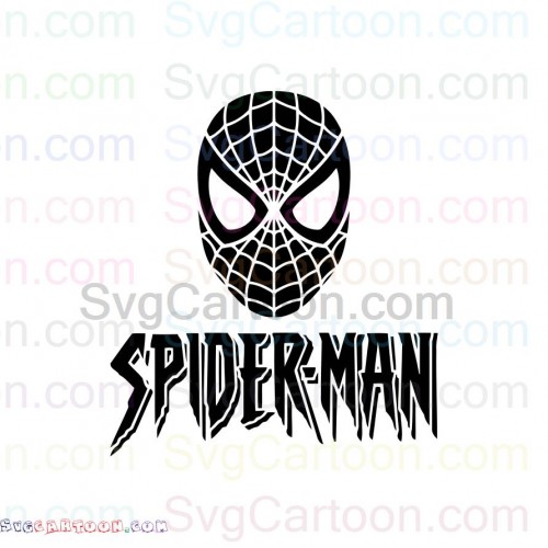 Download Spider Man Logo And Face Silhouette Svg Dxf Eps Pdf Png SVG, PNG, EPS, DXF File