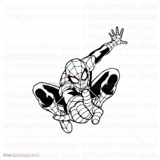 Spider Man Silhouette 001 svg dxf eps pdf png