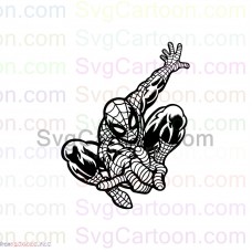 Spider Man Silhouette Shooting svg dxf eps pdf png