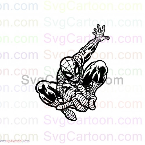 Download Spider Man Silhouette Shooting Svg Dxf Eps Pdf Png
