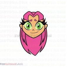 Starfire face Teen Titans Go svg dxf eps pdf png