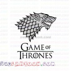 Stark Wolves Game of Thrones 3 svg dxf eps pdf png