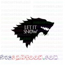 Stark Wolves Game of Thrones Let it snow svg dxf eps pdf png