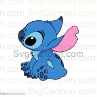 Stitch Looking for one side Lilo and Stitch Left svg dxf eps pdf png