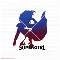SuperGirl Silhouette svg dxf eps pdf png