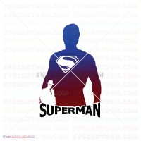 SuperMan Silhouette svg dxf eps pdf png