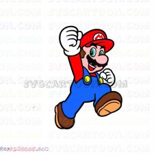 Super Mario Jumping svg dxf eps pdf png