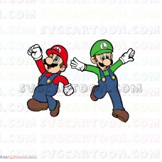 Super Mario and Luigi svg dxf eps pdf png
