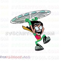 Teen Titans Go Robin Flaying svg dxf eps pdf png