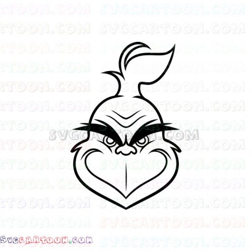Download The Grinch Face outline silhouette svg dxf eps pdf png