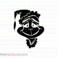 The Grinch Face silhouette Dr Seuss The Cat in the Hat svg dxf eps pdf png