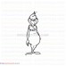 The Grinch outline silhouette Dr Seuss The Cat in the Hat svg dxf eps pdf png