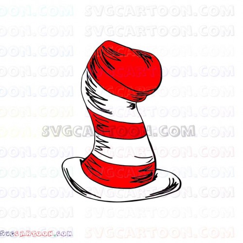 The Hat Dr Seuss The Cat in the Hat svg dxf eps pdf png