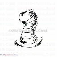 The Hat Outline Silhouette Dr Seuss The Cat in the Hat svg dxf eps pdf png