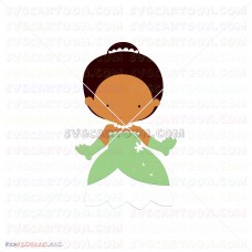 Tiana in Springtime with Bird The Princess And The Frog 011 svg dxf eps pdf png