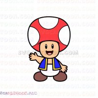 Toad Super Mario Bros svg dxf eps pdf png