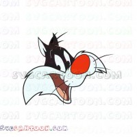 Tweety and Sylvester face svg dxf eps pdf png