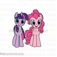 Twilight Sparkle and Pinkie Pie My Little Pony svg dxf eps pdf png
