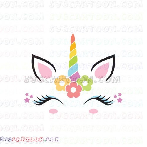 Download Unicorn Face Head Svg Dxf Eps Pdf Png