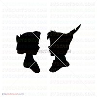 Wendy and Peter Pan Silhouette Peter Pan 016 svg dxf eps pdf png