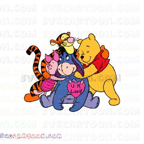 Download Art Collectibles Clip Art 8 Cliparts Digital Download Eps Winnie The Pooh Friends On Christmas Svg Dxf And Png Formats