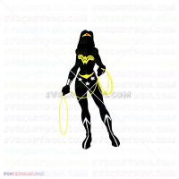 Wonder Woman Silhouette 016 svg dxf eps pdf png