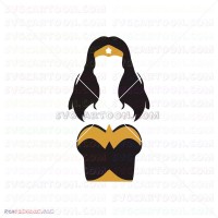 Wonder Woman Silhouette 017 svg dxf eps pdf png