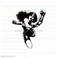 Wonder Woman Silhouette 018 svg dxf eps pdf png