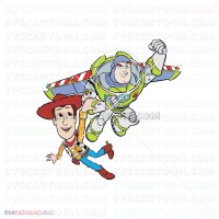Woody And Buzz Lightyear Flaying Toy Story 068 svg dxf eps pdf png