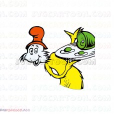 green eggs and ham Waiter server Dr Seuss The Cat in the Hat 2 svg dxf eps pdf png