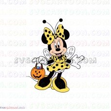 minnie halloween bee svg dxf eps pdf png