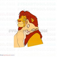 mufasa and Nala the lion king 2 svg dxf eps pdf png