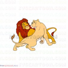 mufasa and Nala the lion king 3 svg dxf eps pdf png