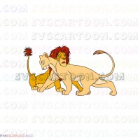 mufasa and Nala the lion king 4 svg dxf eps pdf png
