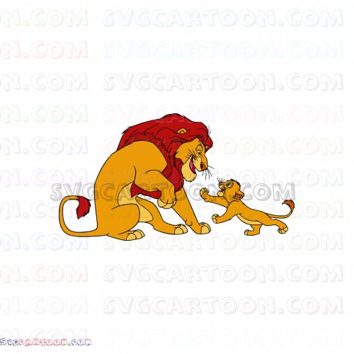 Download mufasa and baby simba the lion king 1 svg dxf eps pdf png