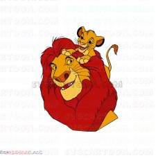 mufasa and baby simba the lion king 2 svg dxf eps pdf png