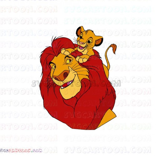 Download Mufasa And Baby Simba The Lion King 2 Svg Dxf Eps Pdf Png
