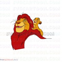 mufasa and baby simba the lion king 3 svg dxf eps pdf png