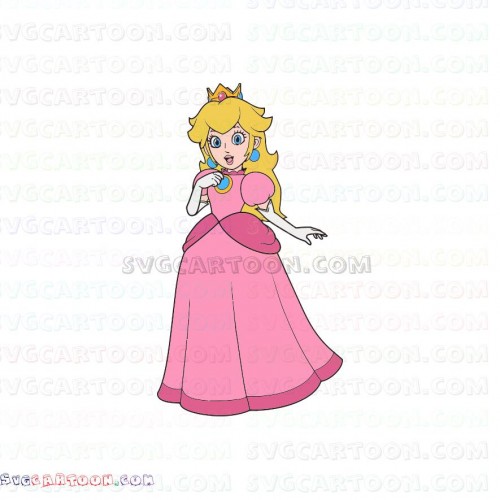 Download Princess Peach Super Mario Bros Svg Dxf Eps Pdf Png